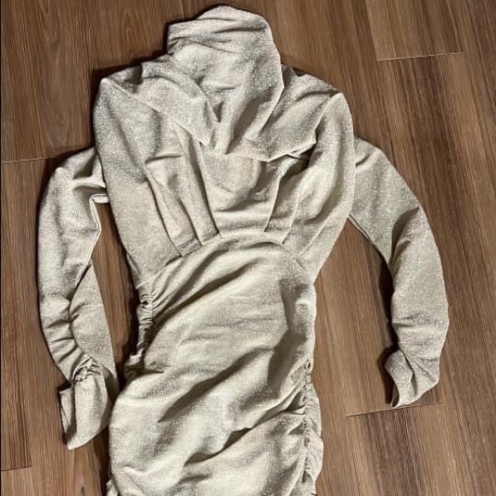 Love & Lemonade Cream Glitter Bodycon Dress